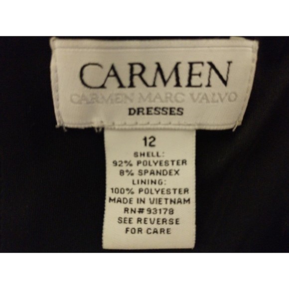 Carmen. Marc Valvo. LBD. Pattern. Dress - Women's. Size 12. Half back zippered. - Picture 3 of 3